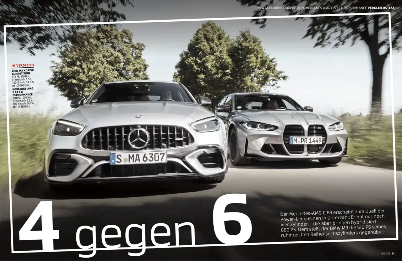 BMW M3 G80 kontra Mercedes C63 AMG