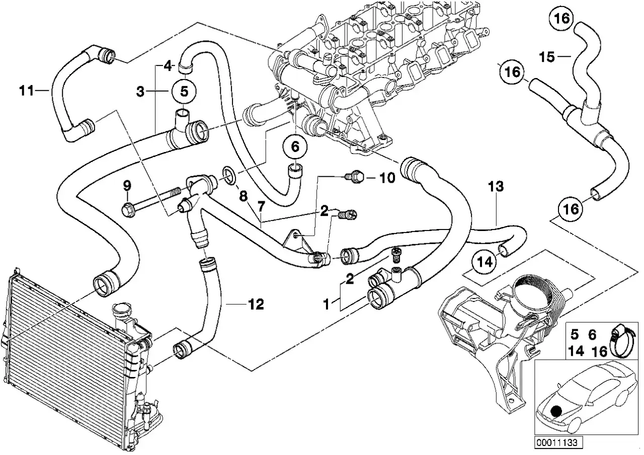 BMW E46 silniki diesel schemat