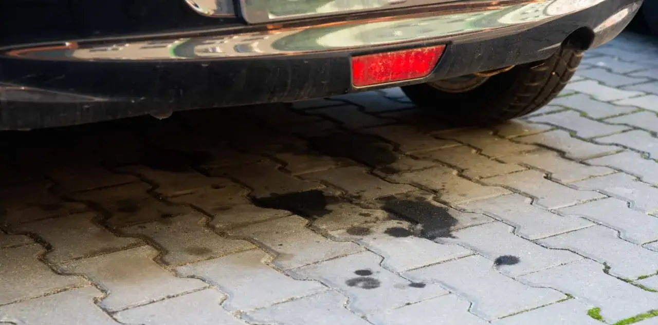 objawy cieknącej maglownicy, plamy płynu pod samochodem, mokra maglownica